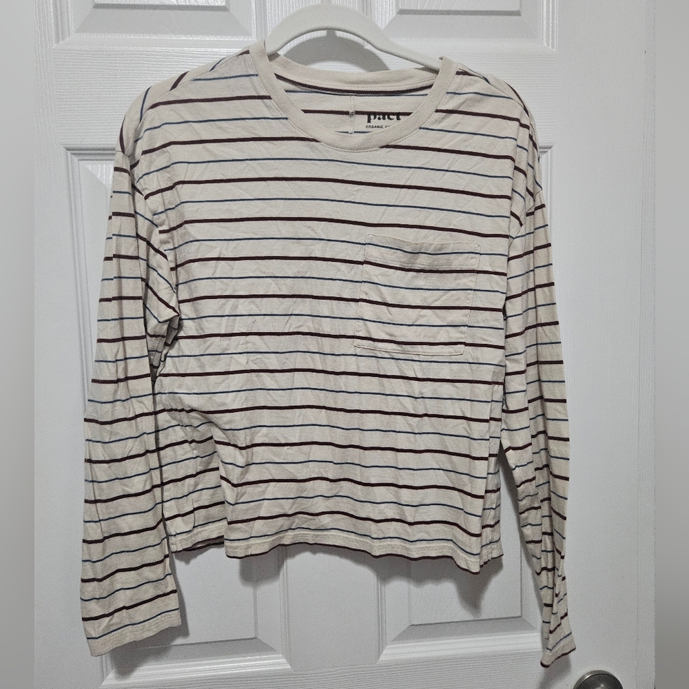 Pact 100% Cotton Striped Tee